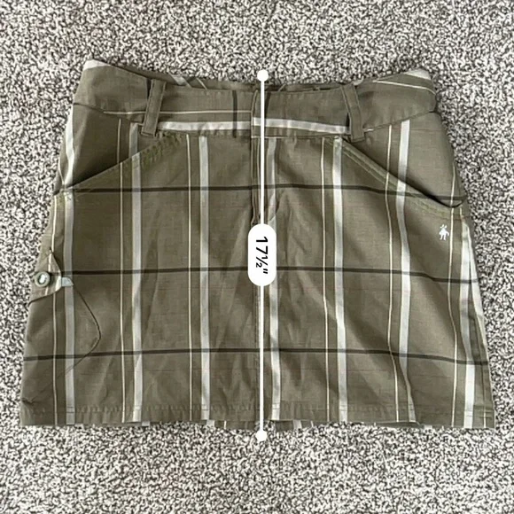 Smartwool Plaid Merino Wool Mini Skirt – Gorpcore Utility Outdoors Preppy - Picture 15 of 15